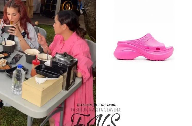 Harga sandal Nagita Slavina. (Instagram/@fashion_nagitaslavina)