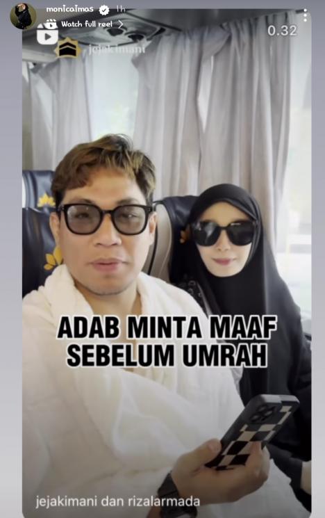 Perjalanan Umrah Rizal Armada dan Istri(Instagran/@monicaimas)