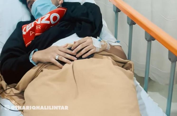 Momen Thariq Halilintar Dirawat di RS. (YouTube/Thariq Halilintar)