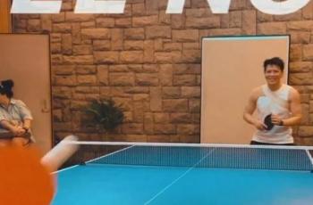 8 Momen Ariel NOAH dkk Latihan Pingpong, Sudah Siap Tanding!