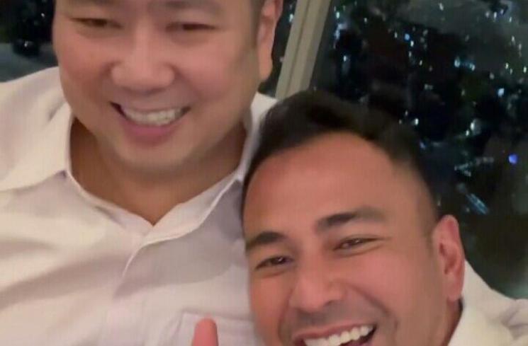 Momen Akrab Raffi Ahmad dan Hary Tanoesoedibjo. (Instagram/raffinagita1717) 