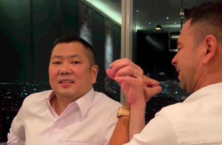 Momen Akrab Raffi Ahmad dan Hary Tanoesoedibjo. (Instagram/raffinagita1717) 