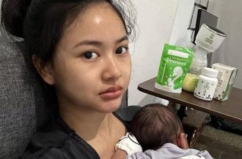 Pamer Muka Tanpa Makeup, Foto Adinda Azani Gendong Anak Banjir Pujian: Gita Savitri Nangis Lihat Ini!