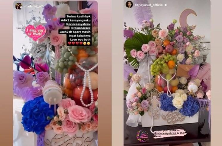 Hampers Lebaran Syahrini dan Reino Barack. (Instagram/@princessyahrini)