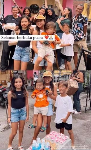Momen Bagi-bagi Takjil. (Instagram/jenniferbacdhim)