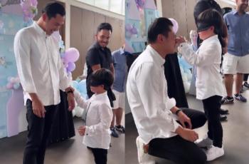 Matanya Ditutup, Cara Anak Sandra Dewi Kenali Ayahnya Bikin Ngakak: Rafa Cium Wangi Uang?