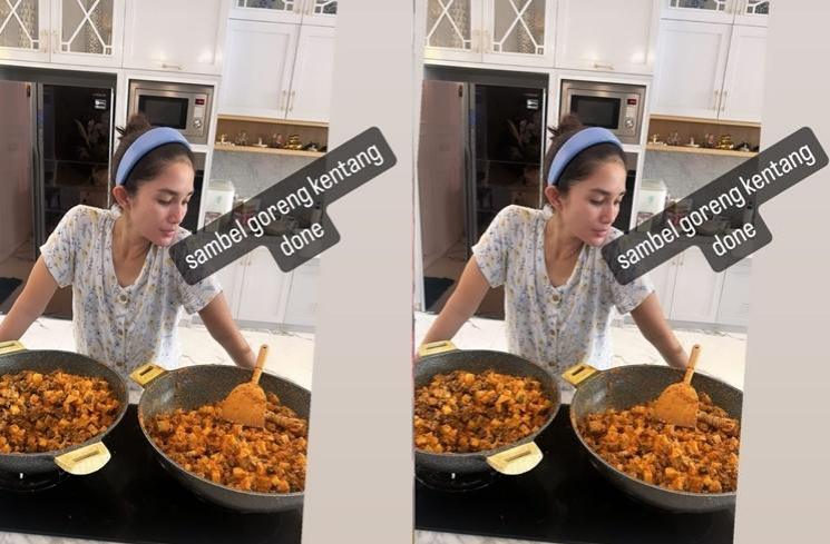 Potret Ussy Sulistiawaty Masak Besar saat Lebaran (instagram/ussypratama)