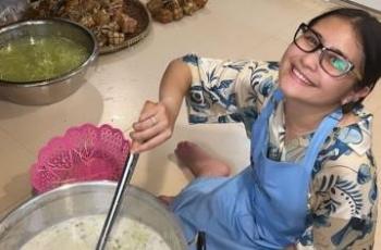 Prilly Latuconsina Masak Rendang 8 Kg buat Lebaran: Di Dapur Luwes, Cari uang Luwes, No Minus!