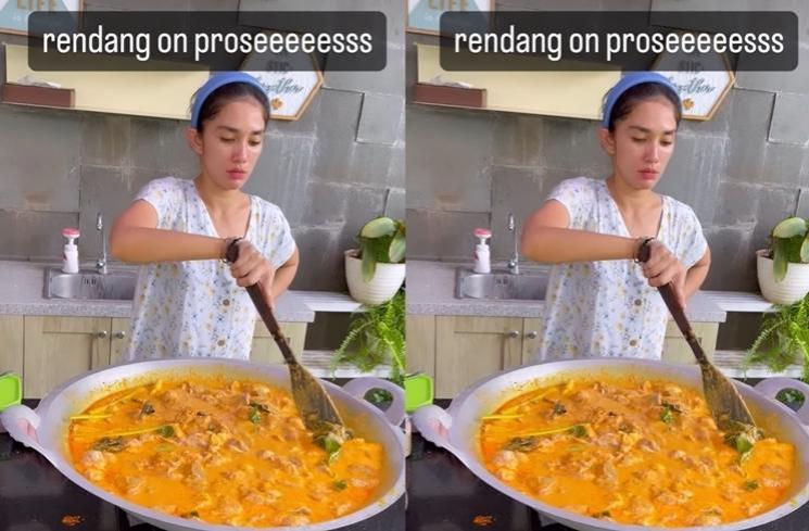Potret Ussy Sulistiawaty Masak Besar saat Lebaran (instagram/ussypratama)