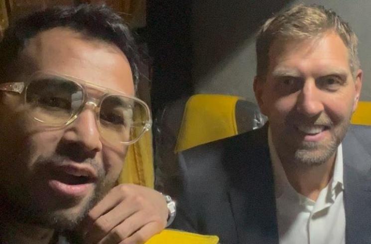 Raffi Ahmad dan Dirk Nowitzki. (Instagram/@raffinagita1717)