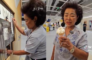 Jadi TikTokers, Detik-detik Juragan Sambal Bu Rudy Beli Es Krim IKEA Viral: Kocak Abis!
