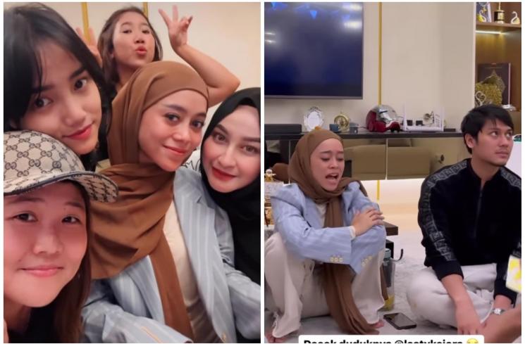 gaya duduk Lesti Kejora disorot (Instagram/@aanstory)