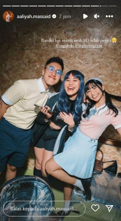 Potret Aaliyah Massaid di Pesta Ultah Geng Aries(Instagram/@aaliyah.massaid)
