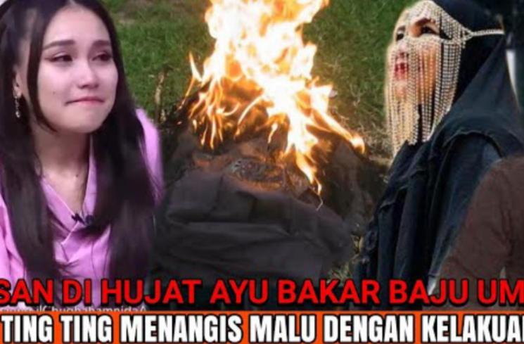 cek fakta Ayu Ting Ting bakar baju Umi Kalsum (YouTube/Target Artis)