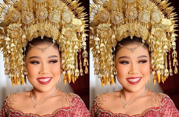 Artis Kenakan Suntiang saat Menikah (Instagram/@bennusorumba)