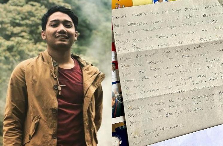 Surat Eril saat Kelas 6 SD Ditemukan. (Instagram/ataliapr)
