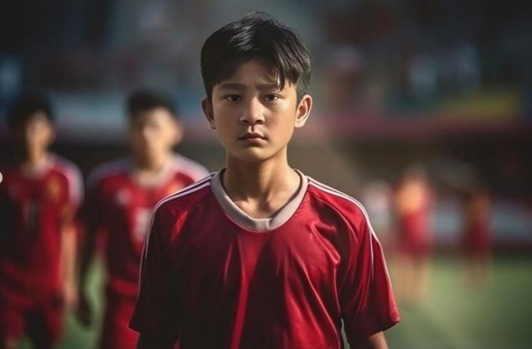 Potret Rafathar jadi pemain timnas versi AI. (Instagram/raffinagita1717)
