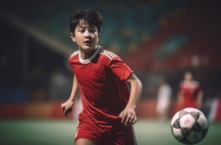 Potret Rafathar jadi pemain timnas versi AI. (Instagram/raffinagita1717)