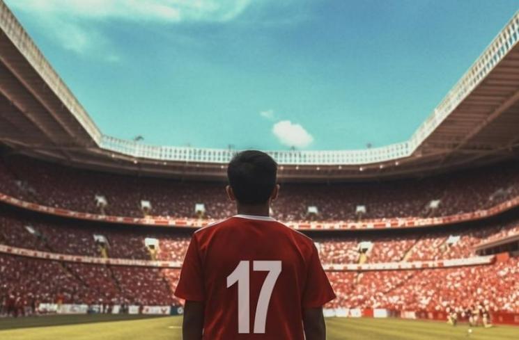 Potret Rafathar jadi pemain timnas versi AI. (Instagram/raffinagita1717)
