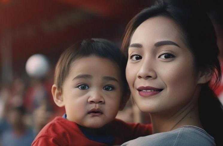 Potret Rafathar jadi pemain timnas versi AI. (Instagram/raffinagita1717)