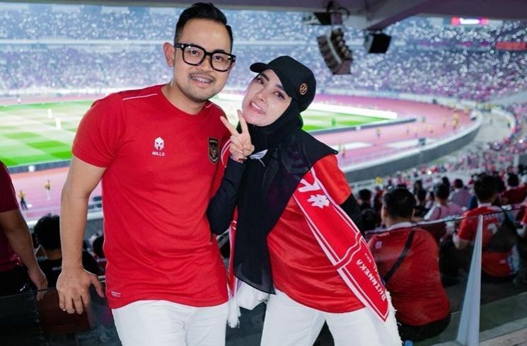 Artis Nonton Langsung Indonesia vs Argentina (Instagram/@shandypurnamasari)