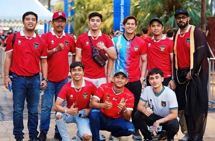 Artis Nonton Langsung Indonesia vs Argentina (Instagram/@putrasiregarr17)