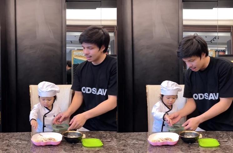 Potret Ameena Jadi Koki Cilik (instagram/@attahalilintar)