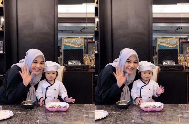 Potret Ameena Jadi Koki Cilik (instagram/@attahalilintar)