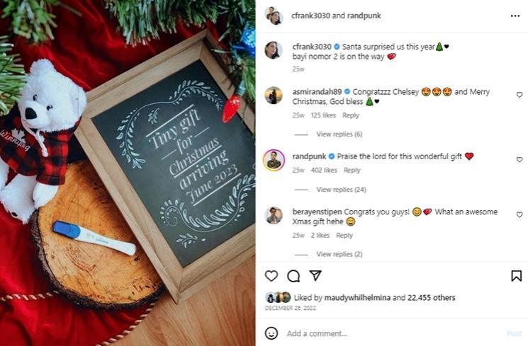 Perjalanan Kehamilan Istri Randy Pangalila (instagram/@randpunk)