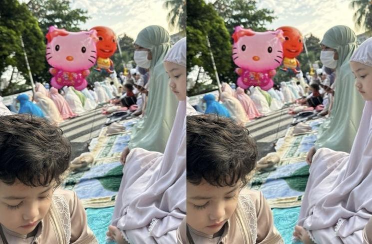 Potret Anak Artis Ikut Salat Idul Adha (instagram/ussypratama)
