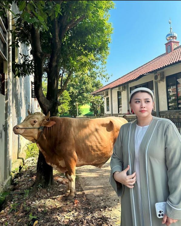 Seleb Menyembelih Sapi di Idul Adha 2023(Instagram/@clarissaputri_)