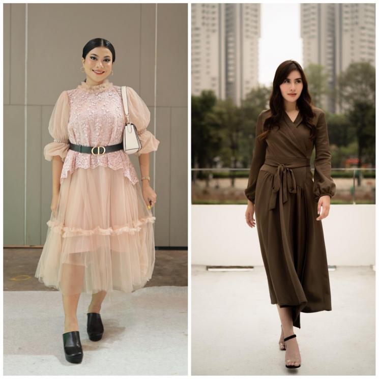 Adu Gaya Hanum Mega Vs Syahnaz Sadiqah(Instagram/@real.hanummegaa/@syahnaz)