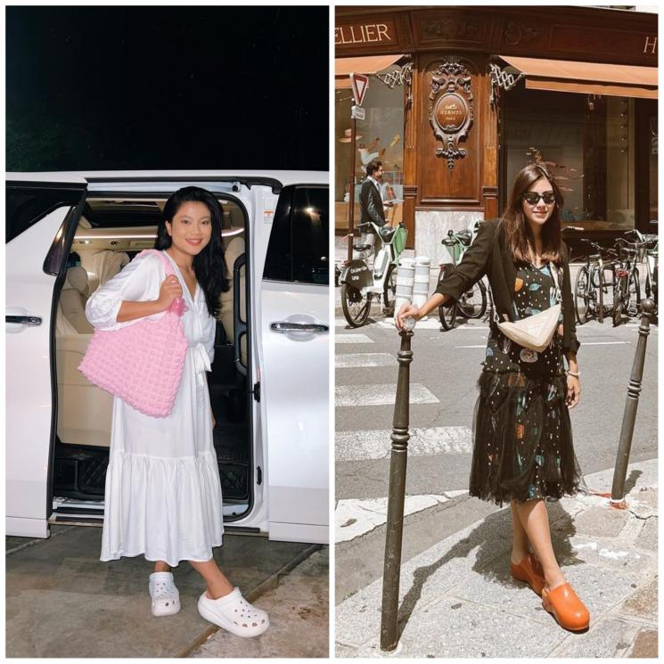 Adu Gaya Hanum Mega Vs Syahnaz Sadiqah(Instagram/@real.hanummegaa/@syahnaz)