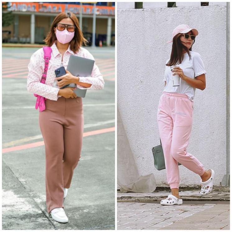 Adu Gaya Hanum Mega Vs Syahnaz Sadiqah(Instagram/@real.hanummegaa/@syahnaz)