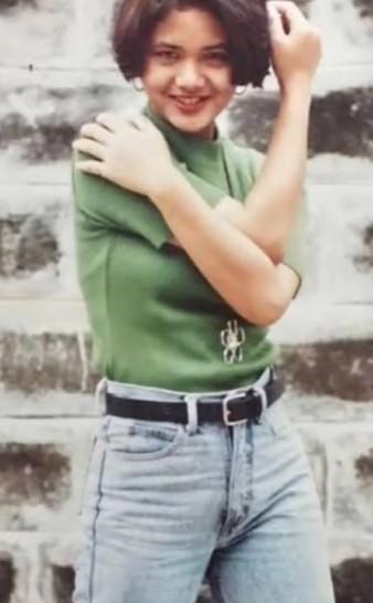 Foto jadul Kris Dayanti. (TikTok/@aureliehermansyahatta)