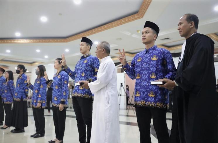 Potret Anthony Ginting, Jonathan Christie, dan Atlet Badminton Diangkat Jadi PNS. (Instagram/@badmintan.ina)