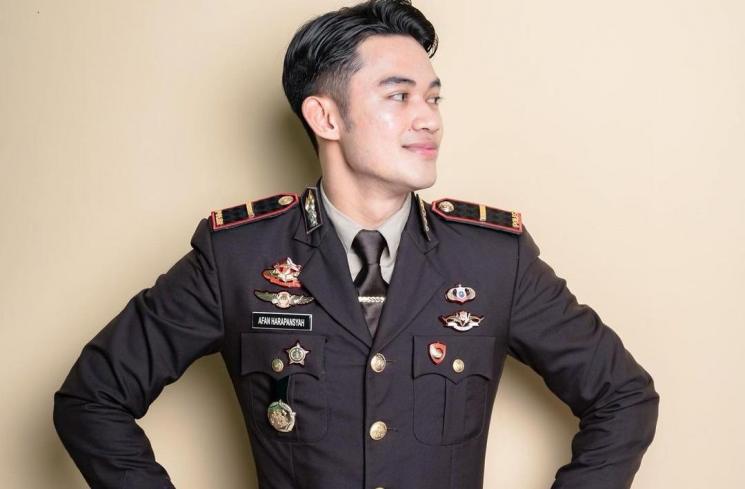 Ipda Afan Harapansyah, Kapolsek termuda RI. (Instagram/ afanharapansyah)