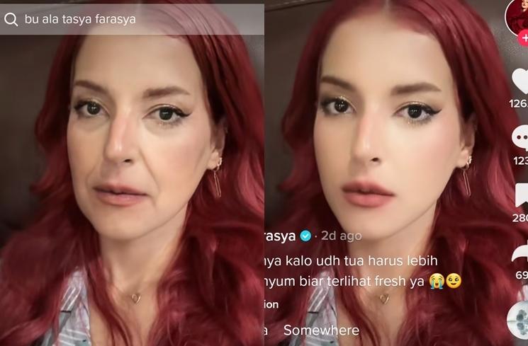 Artis Ikut Pakai Tren Aged di TikTok (tiktok/@tasyafarasya)