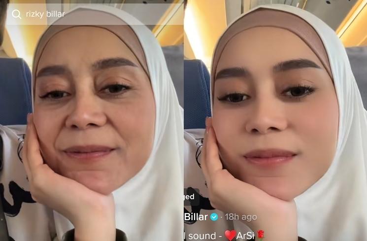 Artis Ikut Pakai Tren Aged di TikTok (tiktok/@mrizkybillar)