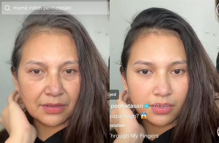 Artis Ikut Pakai Tren Aged di TikTok (tiktok/@inpersa16)
