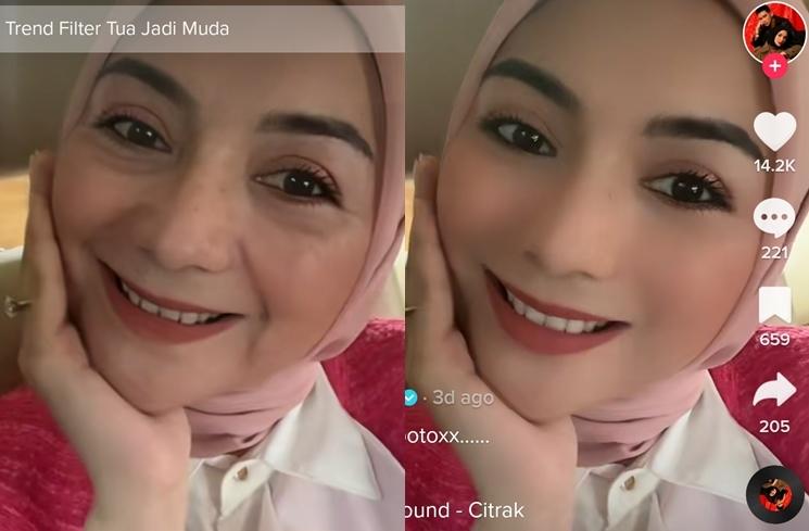 Artis Ikut Pakai Tren Aged di TikTok (tiktok/@inicitrakirana)