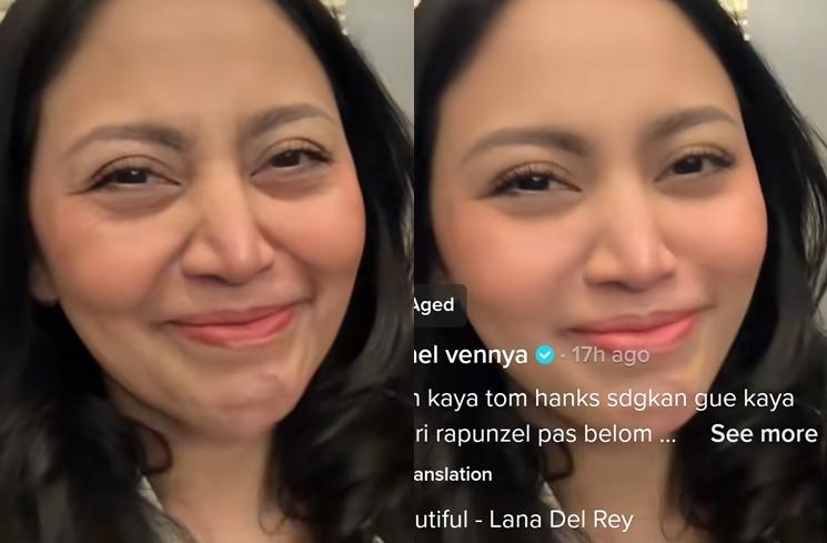 Artis Ikut Pakai Tren Aged di TikTok (tiktok/@rachelvennya)