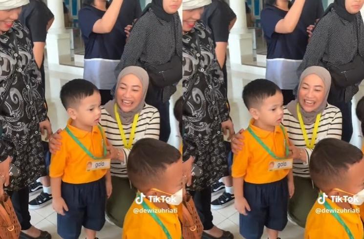 Momen Gala Sky Pertama Masuk Sekolah (tiktok/@dewizuhriati)