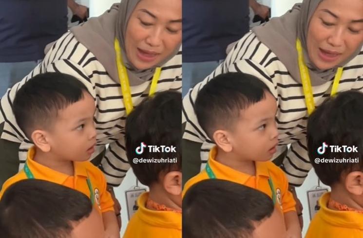 Momen Gala Sky Pertama Masuk Sekolah (tiktok/@dewizuhriati)