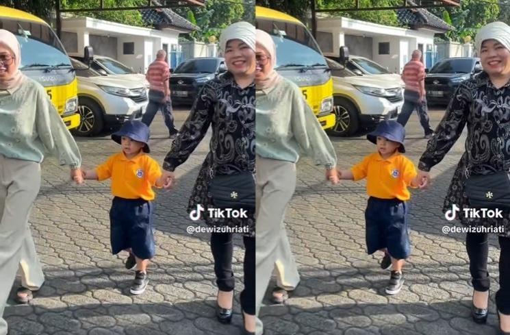 Momen Gala Sky Pertama Masuk Sekolah (tiktok/@dewizuhriati)