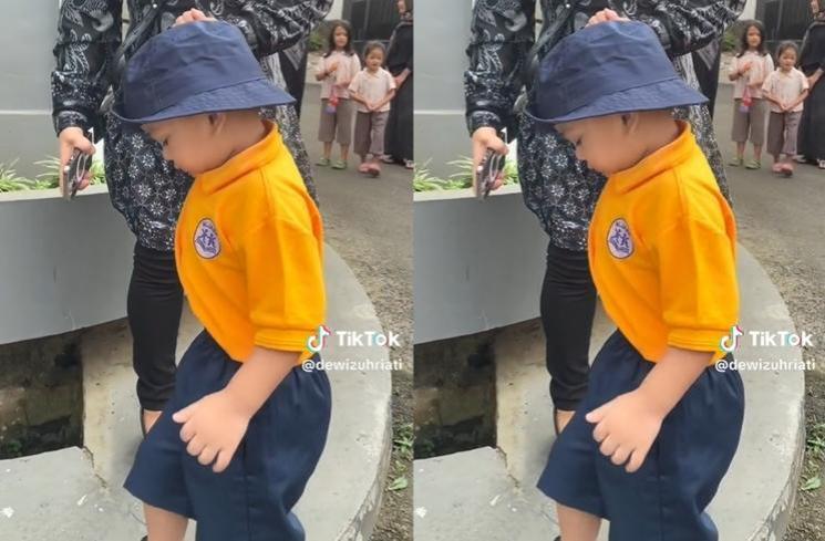 Momen Gala Sky Pertama Masuk Sekolah (tiktok/@dewizuhriati)
