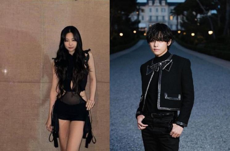 Jennie Blackpink dan V BTS (Instagram)