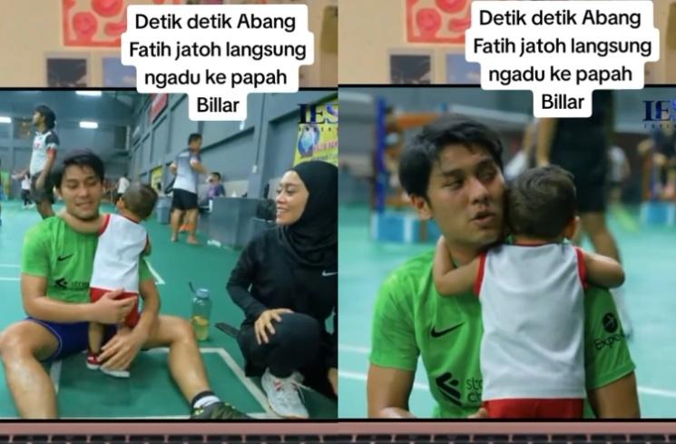 Rizky Billar dan Baby Leslar (TikTok/mawarku073)