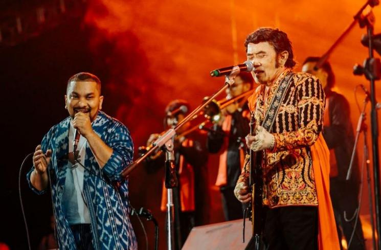 Rhoma Irama dan Soneta Group feat Trio Lestari meriahkan Prambanan Jazz 2023 pada Jumat, 14 Juli. (Prambanan Jazz Festival)
