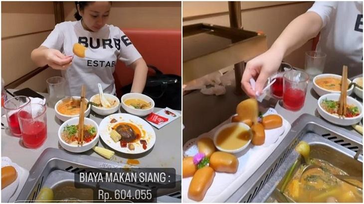 Denise Chariesta pamer makan siang dengan biaya Rp 600 ribu. (Instagram)